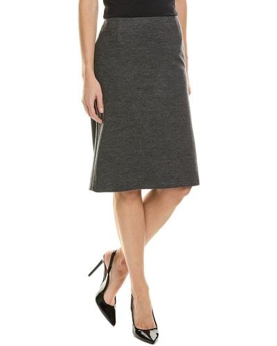 Vince Cosy Fitted Wool Slip Skirt - Black