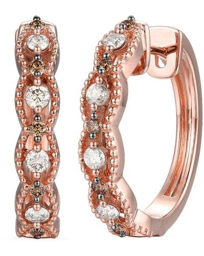 Le Vian Le Vian 14k Rose Gold 0.48 Ct. Tw. Diamond Earrings - White