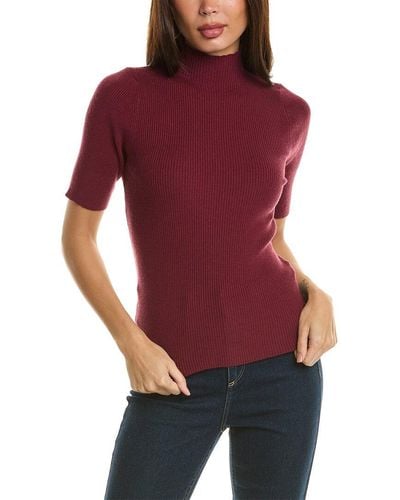 Dress Forum Mock Neck Sweater - Red