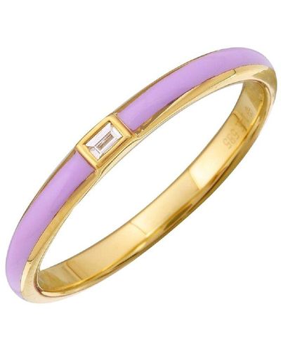 Sabrina Designs 14k 0.04 Ct. Tw. Diamond Enamel Ring - Metallic