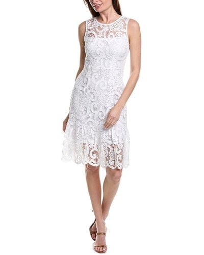 Nanette Lepore Valentina Re-embroidered Midi Dress - White