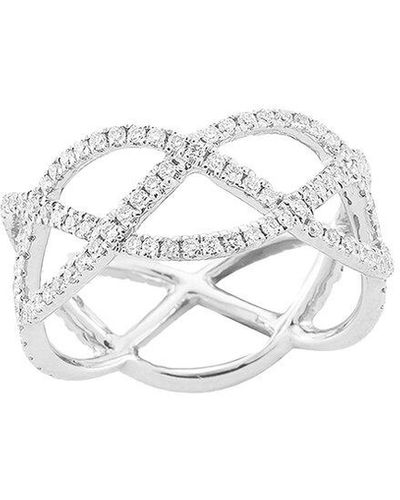 Nephora 14k 0.75 Ct. Tw. Diamond Criss Cross Ring - White