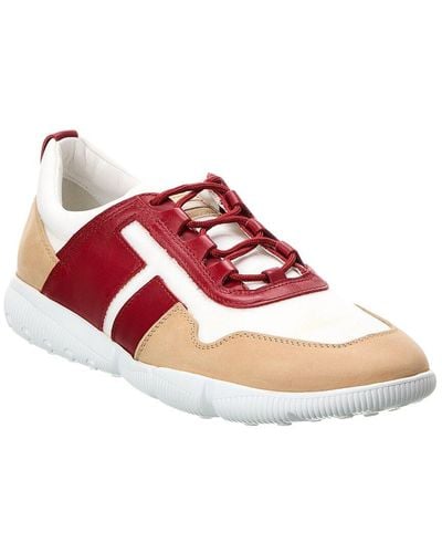 Tod's All Competition Canvas & Leather Trainer - Pink