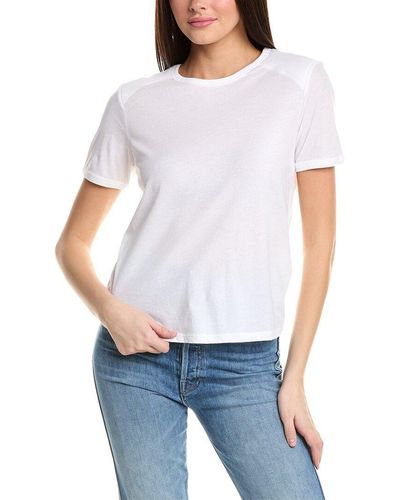 Chrldr Franny Shoulder Pad T-shirt - White