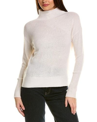 Philosophy Slouchy Funnel Neck Cashmere Sweater - White