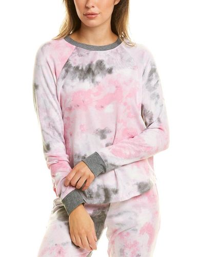 Kensie Crewneck Pullover Sweater - Pink