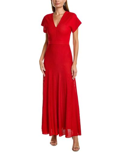 St. John Ottoman Knit Dress - Red