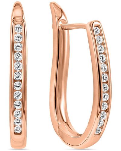 Monary 10k Rose Gold 0.23 Ct. Tw. Diamond Earrings - Pink