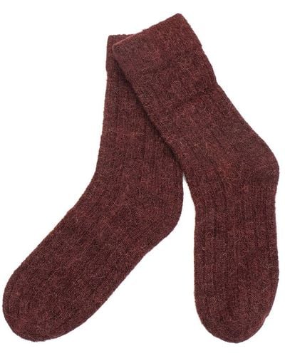 Portolano Ribbed Socks - Purple