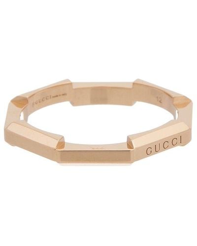 Gucci Link To Love 18k Rose Gold Ring - White