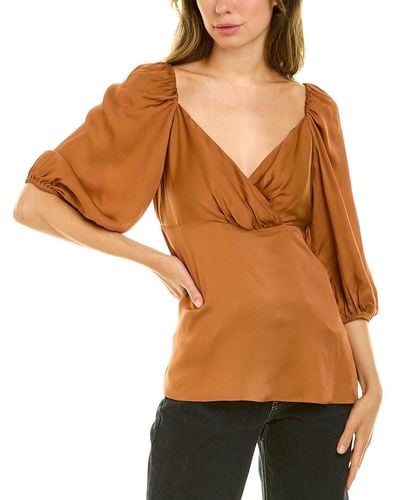 Trina Turk Impressives Silk-blend Top - Brown
