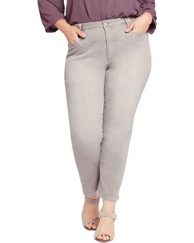 NYDJ Plus Relaxed Straight Skinny Jean - Gray