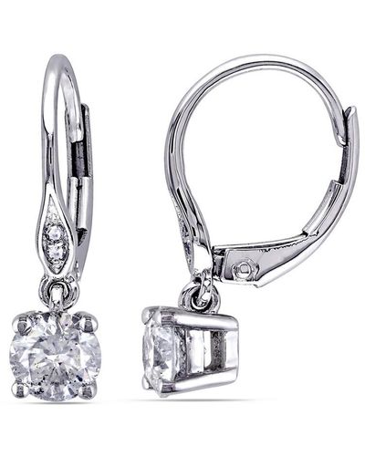 Rina Limor 10k 1.00 Ct. Tw. Diamond Earrings - White