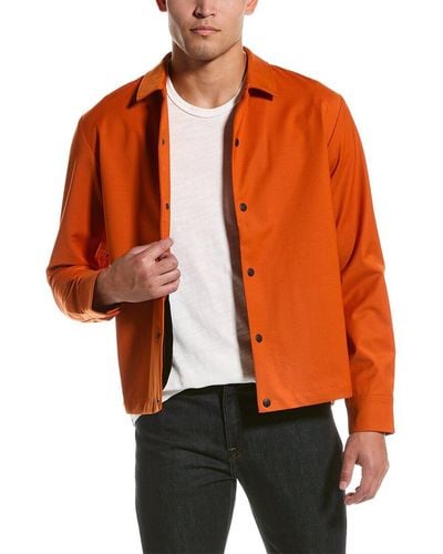 Rag & Bone Finlay Wool-blend Shirt Jacket - Orange