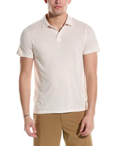 Onia Linen-blend Polo Shirt - White