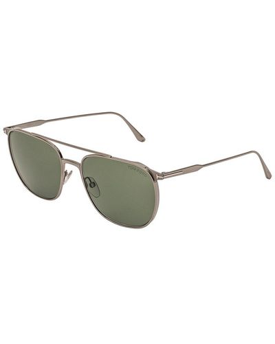 Tom Ford Kip 58mm Sunglasses - Metallic