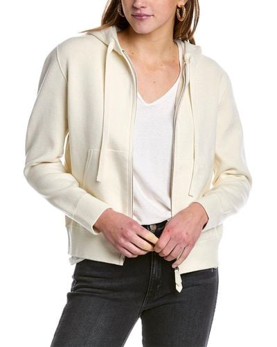 Burberry Cashmere-blend Zip Hoodie - Natural
