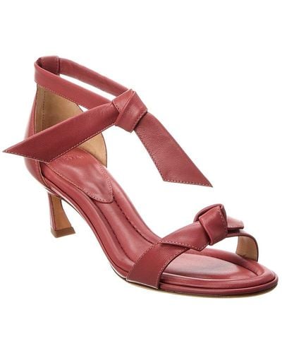 Alexandre Birman Clarita Doppia Soletta 50 Leather Sandal - Pink
