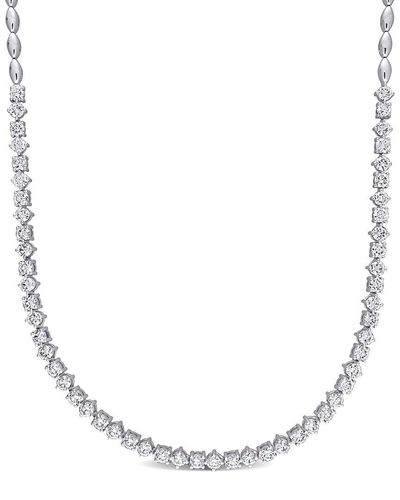 Rina Limor 14k 2.97 Ct. Tw. Diamond Tennis Necklace - Metallic