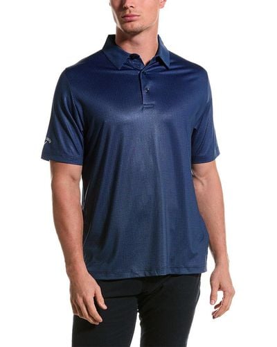 Callaway Apparel Chev Foulard Print Polo Shirt - Blue