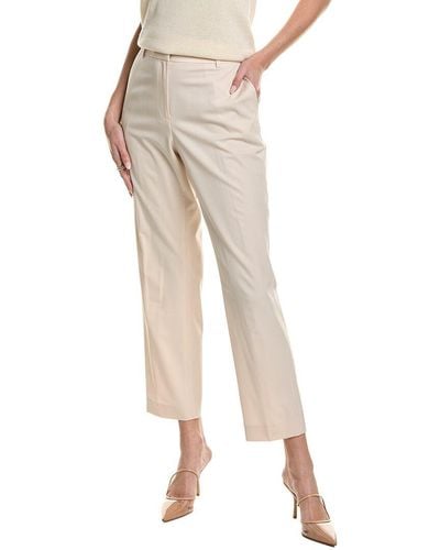 Lafayette 148 New York Clinton Wool-blend Ankle Pant - Natural