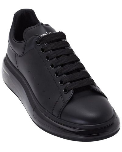 Alexander McQueen Oversized Leather Sneaker - Black