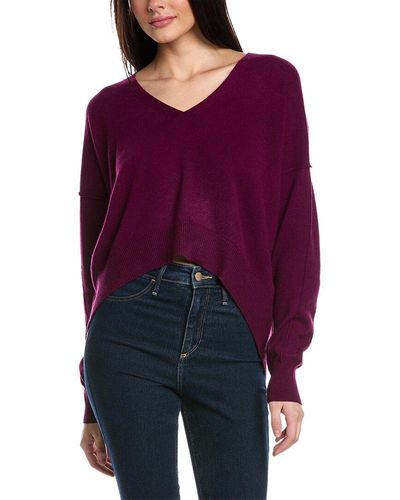 Brodie Cashmere Clara Cashmere Sweater - Purple