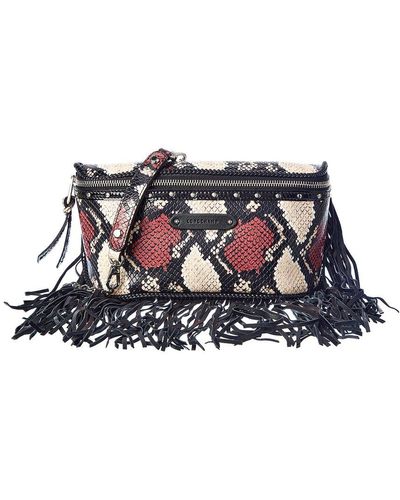 Longchamp Amazone Python-embossed Leather Belt Bag - Multicolour