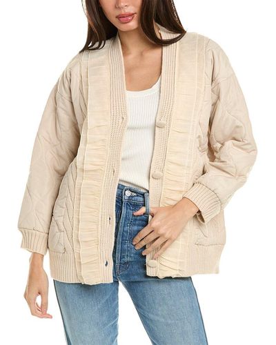 To My Lovers Quilted Cardigan - Natural
