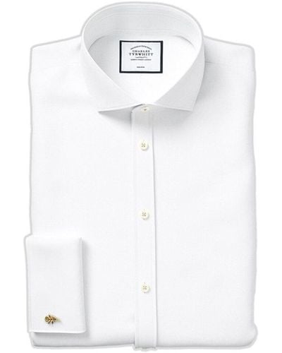 Charles Tyrwhitt Non-iron Twill Super Slim Fit Shirt - White