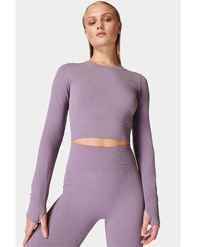 Sweaty Betty Spark Seamless Workout Shirt - Purple