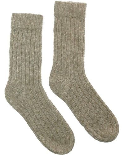 Portolano Ladies Ribbed Socks - Green