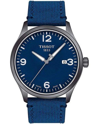 Tissot Mens Gent Xl Stainless Steel Casual Watch Blue T1164103704700