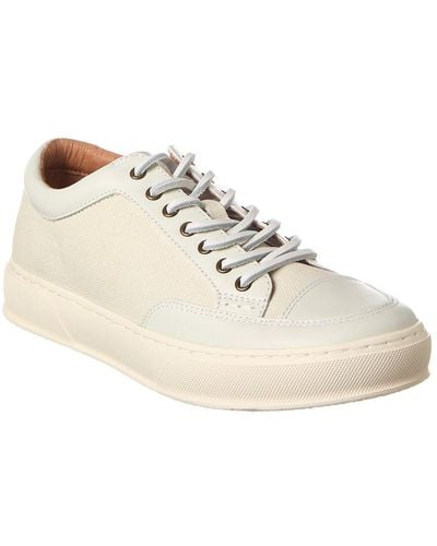 Frye Hoyt Low Lace Canvas & Leather Sneaker - White