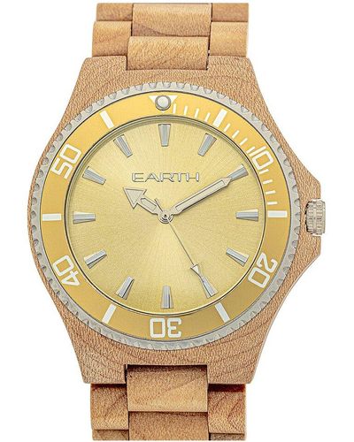 Earth Wood Centurion Watch - Metallic