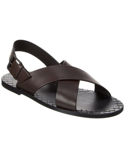 Bottega Veneta Leather Sandal - Brown