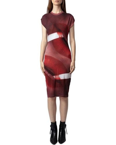 Zadig & Voltaire Adoni Double Lips Dress - Red