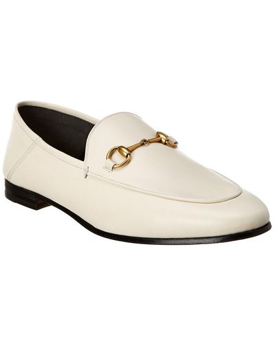 Gucci Brixton Horsebit Leather Loafer - White