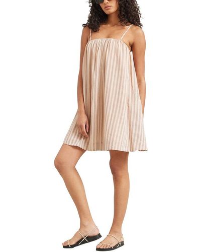 MODERN CITIZEN Joya Striped Cami Mini Dress - Natural