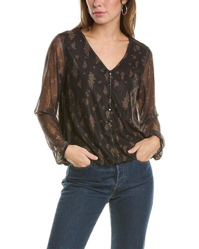 Bobeau Mesh Top - Black