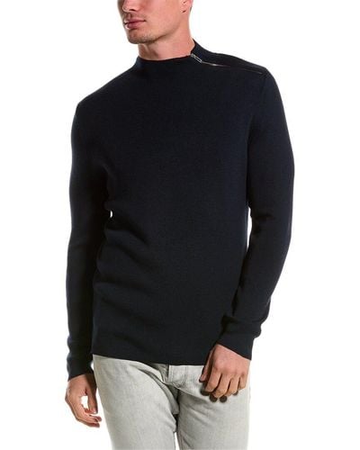 Karl Lagerfeld Mock Neck Sweater - Blue
