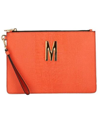 Moschino Leather Wristlet - Red