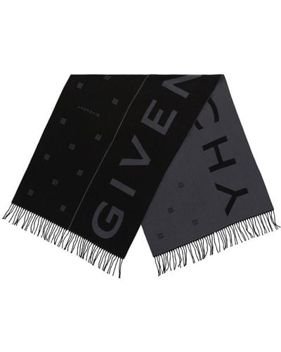 Givenchy Split Wool Scarf - Black