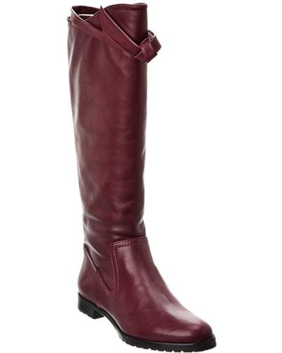 Alexandre Birman Clarita Saddlery Leather Knee-high Boot - Red