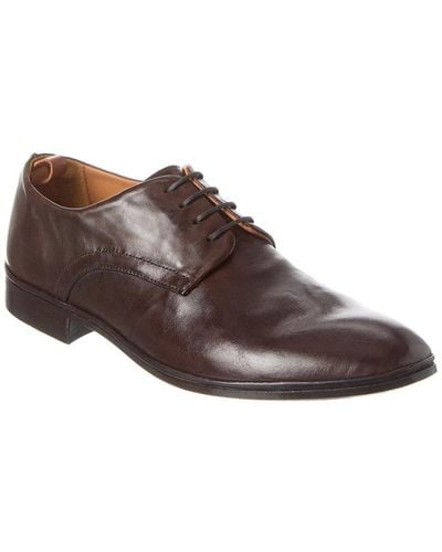 Antonio Maurizi Plain Toe Leather Loafer - Brown