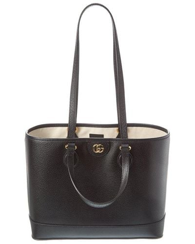 Gucci Ophidia Mini Leather Tote - Black
