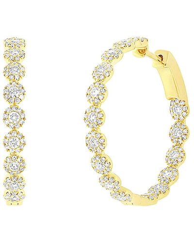 Diana M. Jewels Fine Jewellery 14k 1.58 Ct. Tw. Diamond Hoops - Metallic