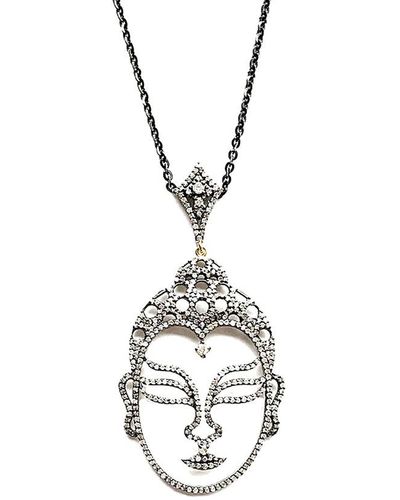 Arthur Marder Fine Jewelry Silver 2.00 Ct. Tw. Diamond Necklace - Metallic