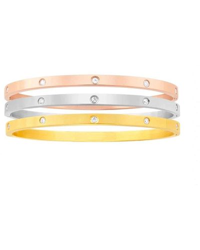Liv Oliver 18k & Silver Plated Bangle - Yellow