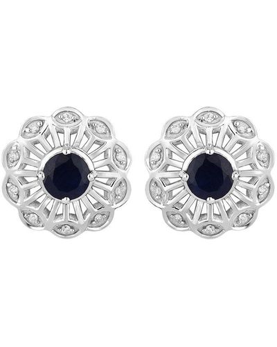 Diana M. Jewels Fine Jewelry 14k 0.60 Ct. Tw. Diamond & Sapphire Studs - Blue